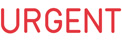 URGENT, red