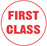 FIRST CLASS, red