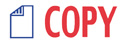 COPY with dog-earred page, red and blue
