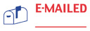 E-MAILED with mailbox, red and blue
