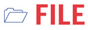 FILE with file folder, red and blue