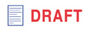 DRAFT with page, red and blue