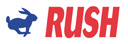 RUSH with rabbit, red and blue