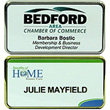 NB-FR1.5-MC - NB-FR1.5-MC - Framed Name Badge, Multi-Color, 1-3 lines of text and optional logo, 1-1/2" x 3"