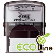 Shiny 843 Self-Inking Custom Stamp made with PET Recycled water bottle material