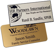 Logo Engraved Name Badge 1-1/2"x3"