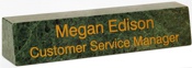 Marble Desk Sign Green 2" x 10-1/2"