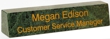 DMPG - Marble Desk Sign Green 2" x 10-1/2"