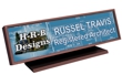 Full color name plates suitable for logos, graphics or photos with an attractive, framed display stand.