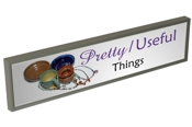 Wall signs, door signs, cubicle signs in popular sizes. Full color name plates with logos, graphics or photos with frame options. Custom sizes are available.
