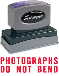 SHA3242 - Jumbo Stock Stamp - PHOTOGRAPHS DO NOT BEND