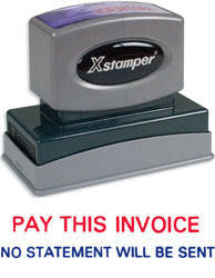 SHA3284 - Jumbo Stock Stamp - PAY THIS INVOICE NO STATEMENT WILL BE SENT